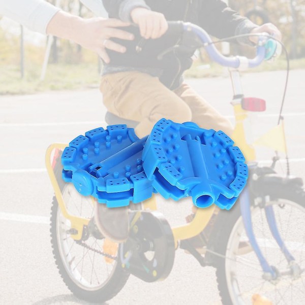 1 par cykelpedal børnecykel trehjulet cykel erstatningscykelværktøj skridsikkert Blue
