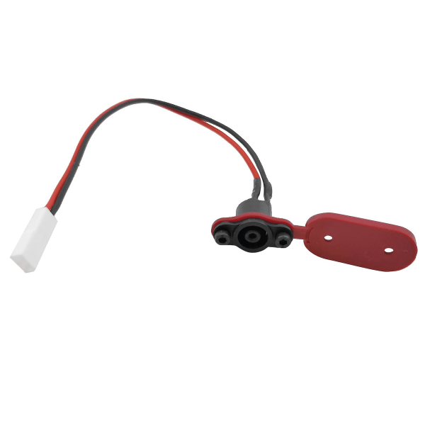 Opladerledning kabel med magnetisk ladeport stikdæksel til Mijia M365 M365 Pro/ elektrisk scooter Black  red