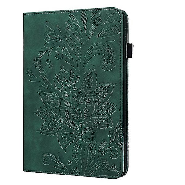 Samsung Galaxy Tab S2 9.7 T810/t815:lle sopiva nahkainen vaakasuora kotelo, jossa on pitokoukku, korttipaikat, lompakko ja valokuvakehyksen Green