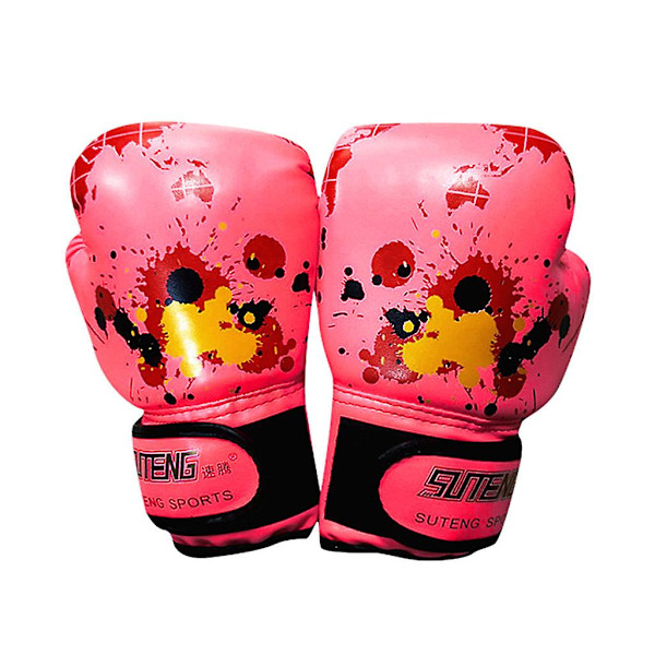 Black Friday Tilbud Overraskelse Opvarmede Handsker Børn Boksning Kickboxing Boksesæk Træning Kamp Alder 3-10 Pink