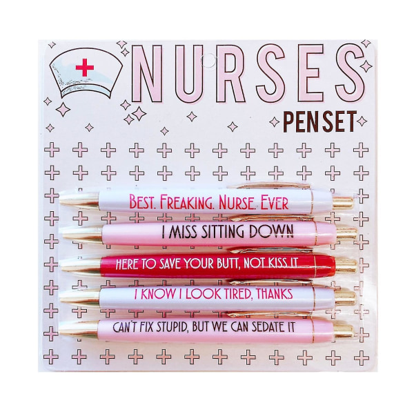 Funny Nurses Pens Set Sjuksköterska Kulspetspennor