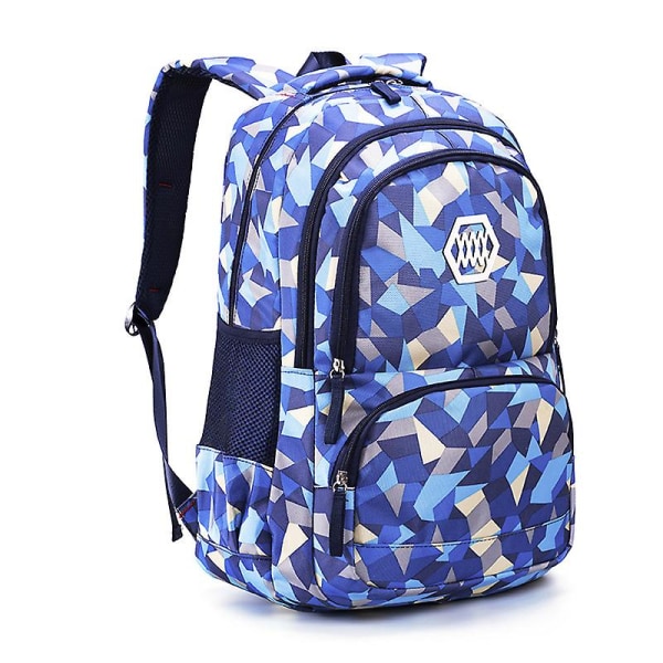 Koululaukku kannettavan tietokoneen matkareppu Suurikapasiteettinen päiväreppu yläkoulun opiskelijoille teini-ikäisille Blue