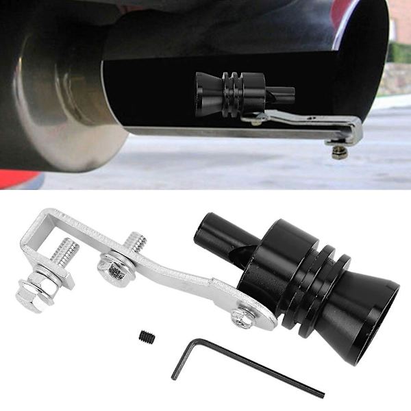 Auton modifioitu turbopilli pakoputken sireeni musta (l)