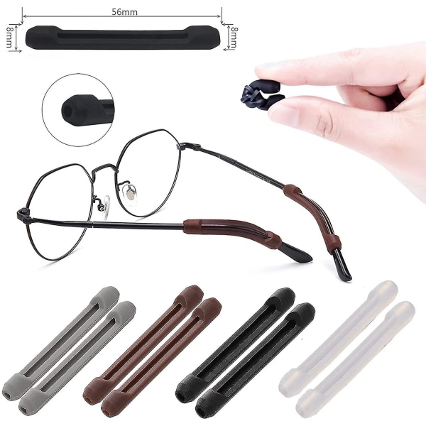 26 par silikone skridsikre briller Ørekroge Grip selvklæbende briller Næsepuder