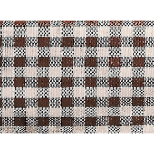 Duk 140 X 180 Cm Svart Vit Rutig 100% Bomull