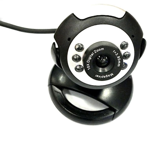 6 Led Hd Webcam Usb 2.0 50.0m Pc Kamera Web Cam Med Mikrofon Til Computer Pc Rund