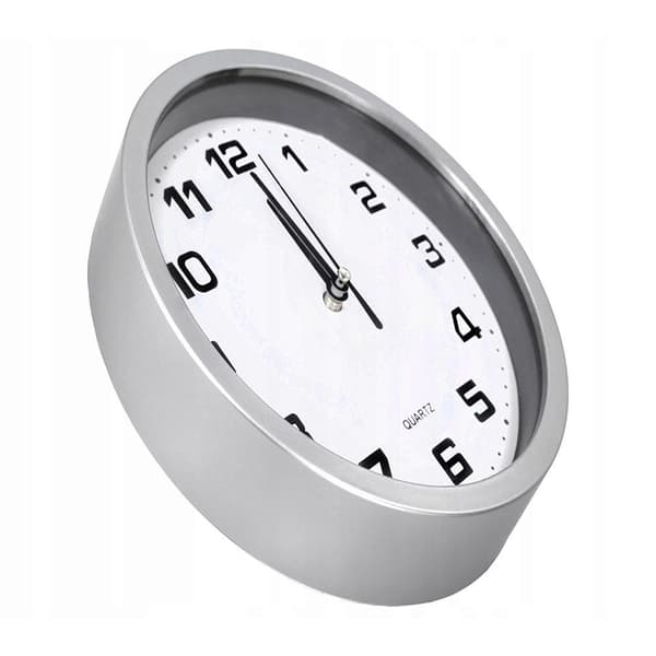 Large Wall Clock, Non-Ticking, Silent, 20cm Round Second Hand