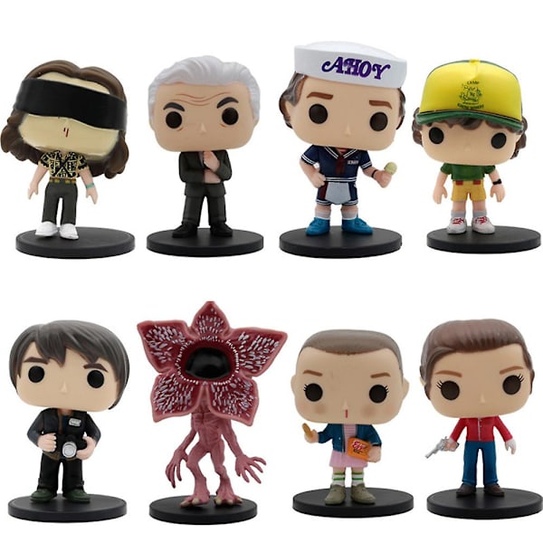 8 st/set Stranger Things Actionfigur Modell Dockleksaker Barnpresenter