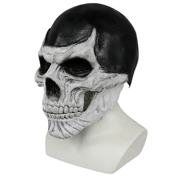 Halloween Pääkallo Naamarit Pelottava Liikkuva Leuka Koko Pää Musta Naamio Päähine
