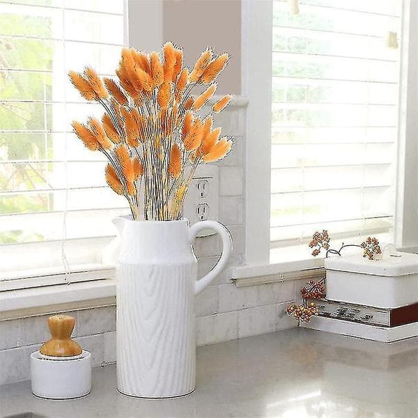 60 stk. Efterår Tørrede Blomster Harehaler Blomster Til Tørrede Blomsterarrangementer (orange)