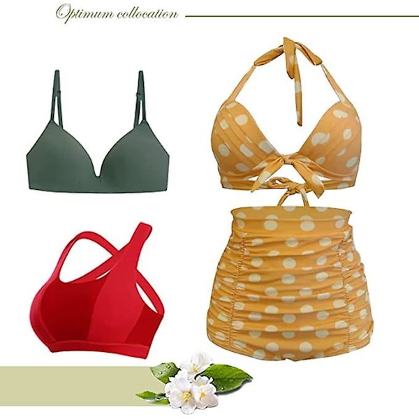 2 par selvklebende innlegg BH-innlegg Push Up-innlegg Avtakbare brystforstørrelser for BH-er Bikini