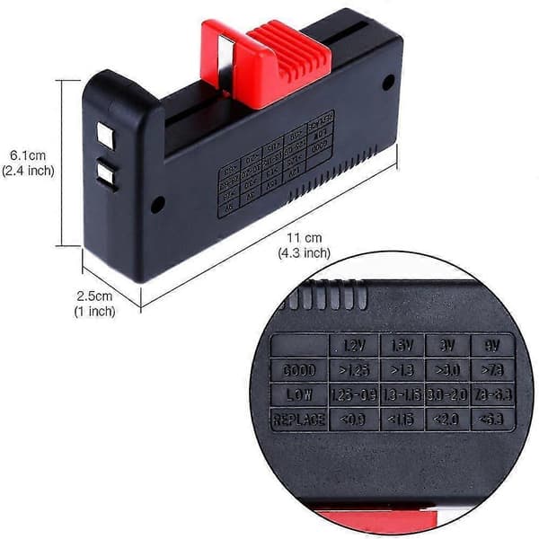 Universal Batteritest Aaa Aa Batteritest 1.5v 9v Batterier Knap - Digital Batteritest Med Digital Display