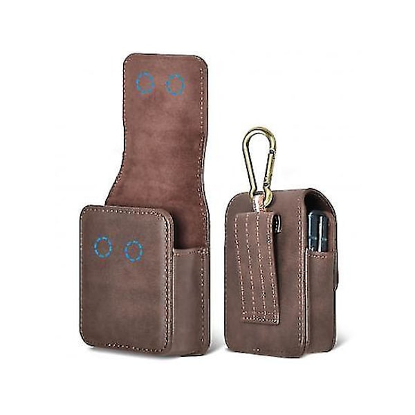 Premium läder bältesklämma hölster midja bärande hängande väska case för Samsung Galaxy Z Flip 4/z Flip 3 Brown