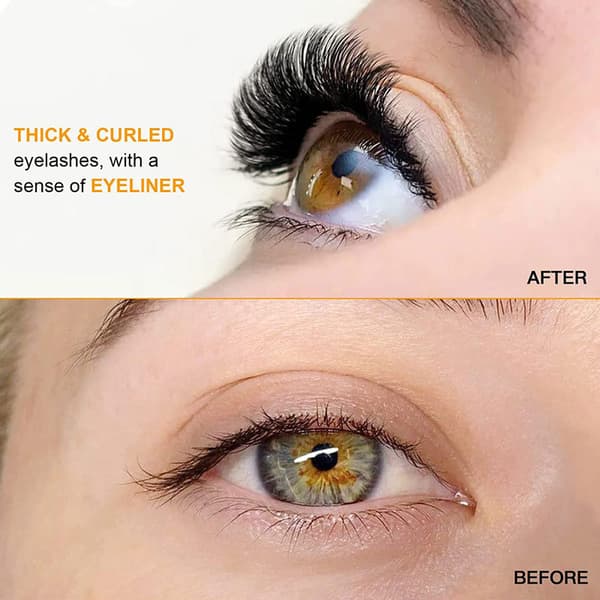 Individual False Eyelashes - Natural Volume Lashes Set - 40 pcs Black