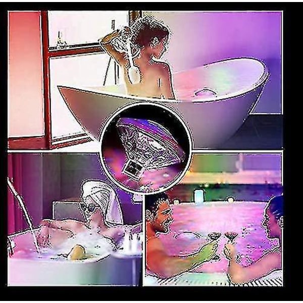 Flydende LED-lys til badekar, jacuzzi, jacuzzi, vandtæt discolys, dekorativ lampe til bad, damme, poolfester