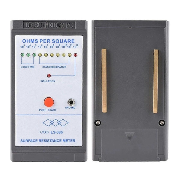 -385 LED Display Overflademodstandstester Anti-statisk Test Induktions Ohm Meter Modstandstest med LED-indikator Gray