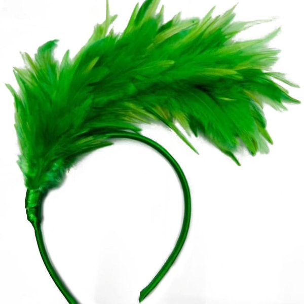 Flapper-päähine Mardi Gras Flapper-sulkapäähine Burleski-päähine Green