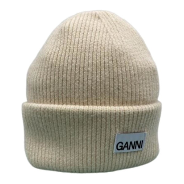 Strikket Ganni Vinter Varm Tykk Lue med Oppbrett Strikket Stretch Beanie Hatt for Menn og Kvinner