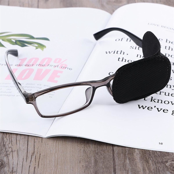 24 kpl Silmälaput Musta silmälappu laseille laiskoille silmille Amblyopia karsastus lapsille