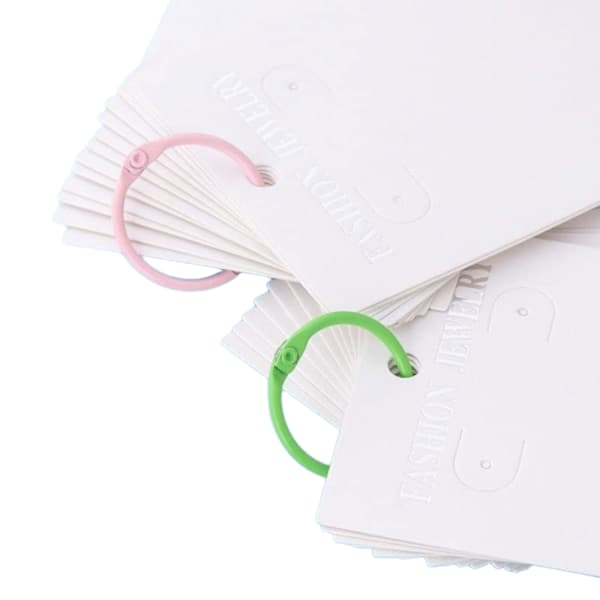Bogringe, Farverige Bogringe, Metal Bogringe, Binderinge, Bind Metalringe, til Notesbog Scrapbooking Bogbinding Nøglering, 50 stk (PA)