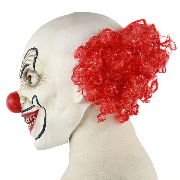 Movie It Horror Joker Klovn Latex Mask Halloween Skræmmende Cosplay Kostume Rekvisitter Red