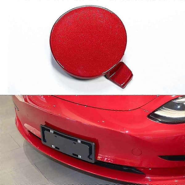 Erstatningsdeksel foran til Tesla Model 3, svart slepekrokstøtfanger