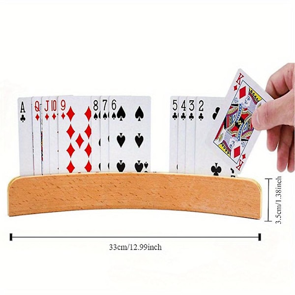 Nya modeller Eleganta Träpokerställ För Att Hålla Spelkort, Jul, Thanksgiving Day, Påskpresent 1 Set