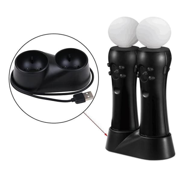 PS4 VR-kontroller Dobbel ladedokk for PlayStation Move-kontroller