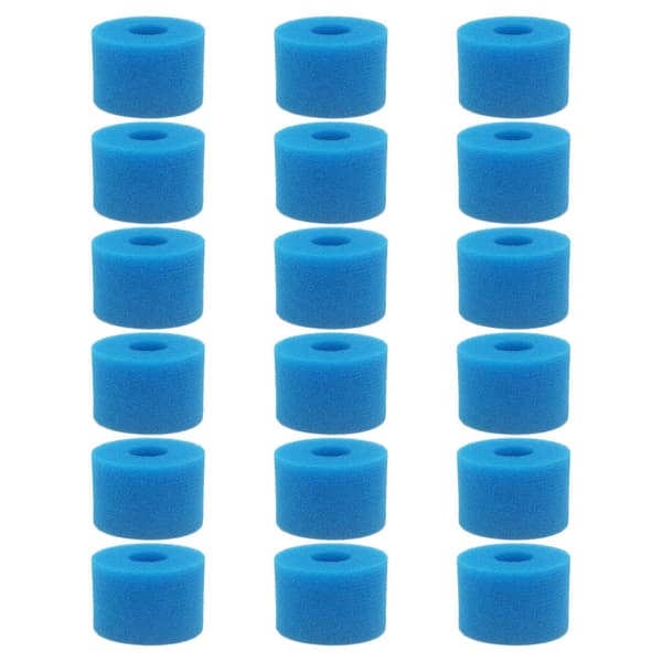 18 stk. Pure Spa gjenbrukbare vaskbare skumfilter for boblebad, type S1 Blue