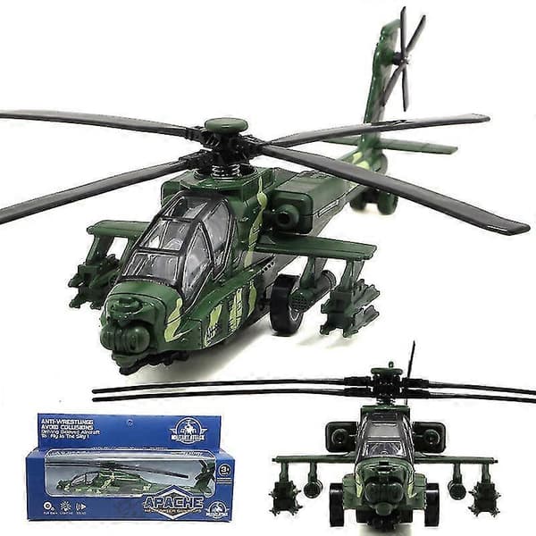 Lekefly Alloy Flymodell Simulering Apache Helikopter Jagerfly