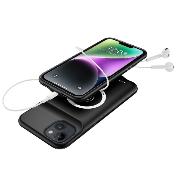 D88 Power Bank telefondeksel for iPhone 14 batterideksel 7000mAh trådløst ladedeksel Støtte Lydmoro