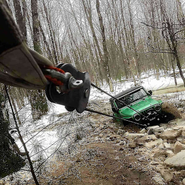 Winch Snatch Block Taljeblok Kraftig 4 Ton (8000 Lbs) Flytende Taljesplint
