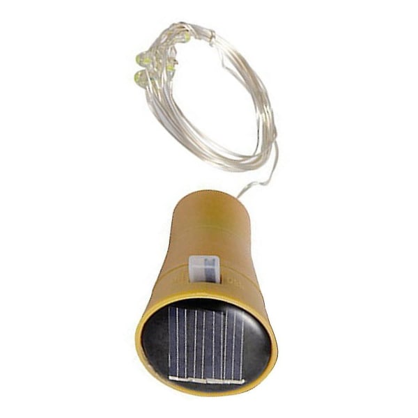 10 pakke Solar Vinflaske Lys 20 Led Solar Cork Kobbertråd green 20LED