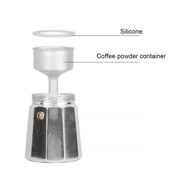 2 stk Silikon Forseglingsring Spacer Kaffe Tilbehør Erstatning For Moka Pot 6