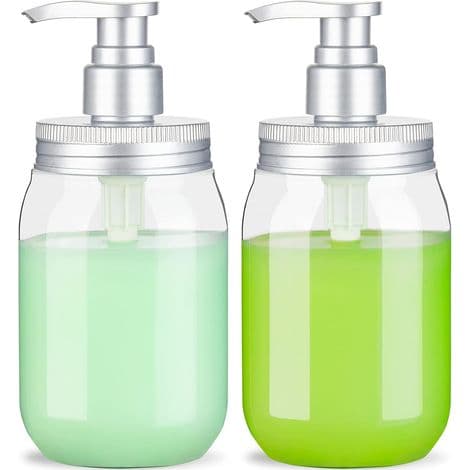 x 450 ml pumpedispenserflasker, såpedispenser/påfyllbare pumpeflasker, lotion- og såpedispensere