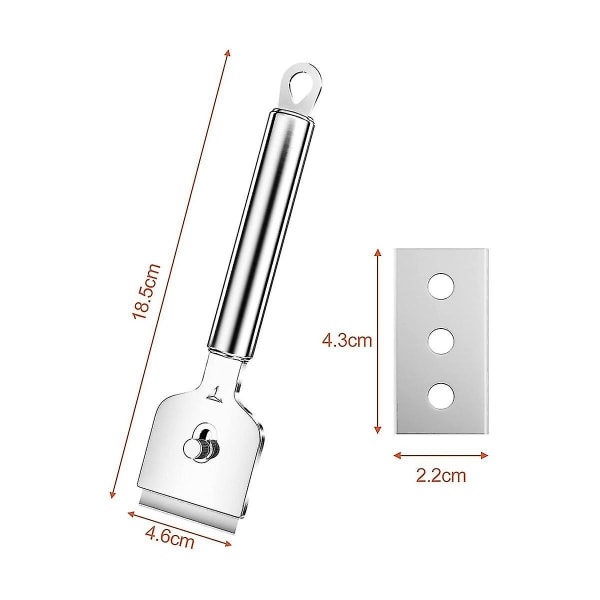 Hob Scraper Metal, Scraper Keramisk platetopp med 14 erstatningsblader, Glass Scraper Keramisk platetopp, Hob S-