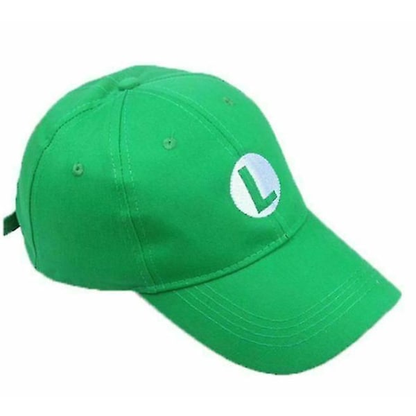 Super Mario Bros Odyssey Luigi baseballkasket Børn Justerbare Cosplay-hatte til mænd green