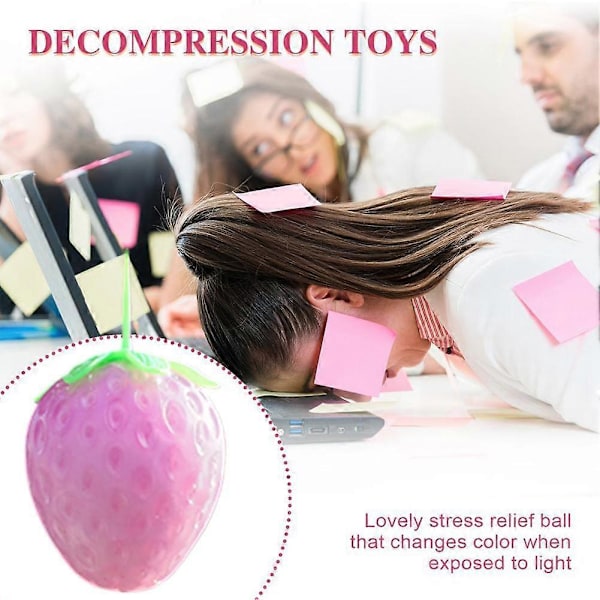 Simulerad Jordgubbe Squishy Frukt Anti-stress Klämboll Dekompression