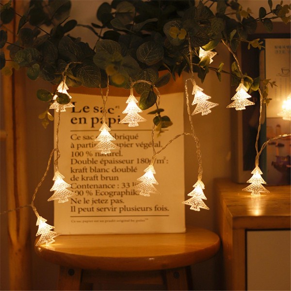 Personlig julepynt 2023 Clearance Led juletre String Lights Julelys Blinkende Lys String Lights Vindusdekorasjoner