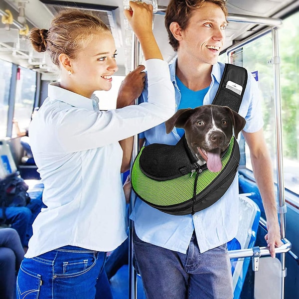 Dog Messenger Bag, Pet Carrier Bag, Åndbar Mesh skuldertaske til små kæledyr, Håndfri taske til kat og hund til rejser