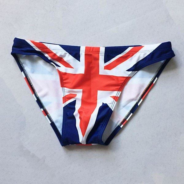 Bikini for menn Brasiliansk flagg badetøy Badetrusser Sexy Mini badebukse Guttebadedrakt Badedrakt Strandshorts Aus Narrow Side UK M