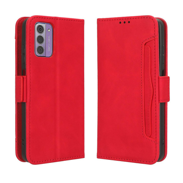 Case Nokia G42 5g cover Säädettävä irrotettava korttipidike Magneettisesti suljettava nahkalompakko Yhteensopiva Nokia G42 5g case kanssa Red