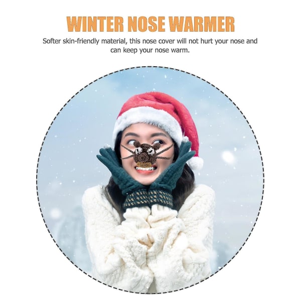 Genanvendeligt næsebetræk Vinternæsevarmer Dejlig næsebeskytter Bedårende næsebetræk til vinter
