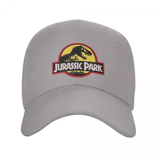 Custom Jurassic Park Dinosaur Print Baseball Cap Menn Dame Justerbar Dad Hat Streetwear Gray Baseball Cap