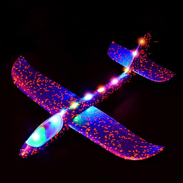 LED Håndkast Flyvende Gliderfly Gløder I Mørket Legetøj Skum Børn