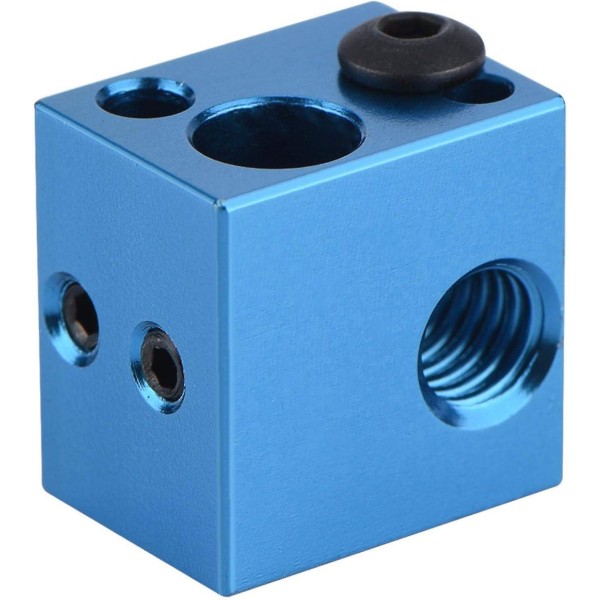 3d Drucker Aluminium Heizblock, Hochwertig Aluminium Heizblock Heizung Hot End,varmer Block Extruder Hotend Heizblock Fr 3d Drucker Makerbot Blau/rot(