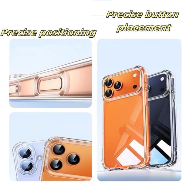 Clear Case for iPhone 17 Pro, Clear a17 Pro Case Slim Hard PC Back and Soft TPU Shockproof, Scratch-Resistant Shockproof Protection