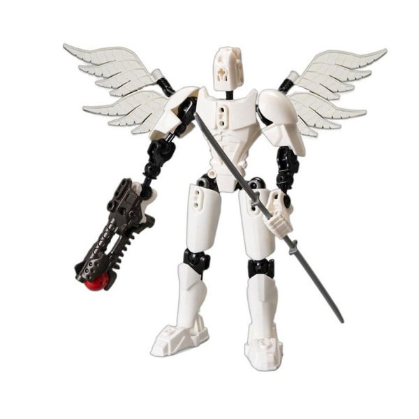 Ny uppgradering T13 Action Figure, Titan 13 Action Figure, Robot Action Figure, 3D Printed Action White