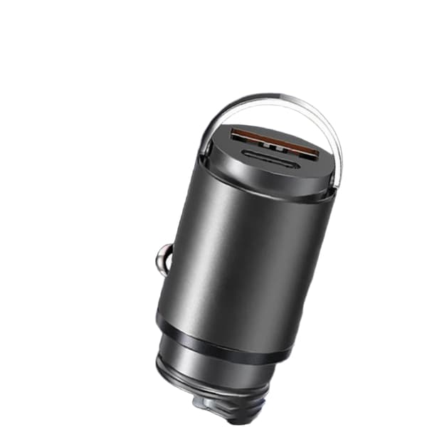 100W Bil USB-lader Super Charge USB-A USB-C Sort