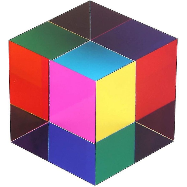 L40 Kbxlife Mixed Color Cube 47 mm (1,9") kube for hjemme- eller kontorleketøy Science Learning Cube Easter Prism Desktop Leke Hjem Ornament